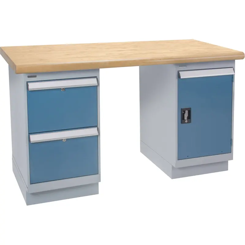 Heavy-Duty Workbench, Door & Drawers, 1500 Lbs. Cap., 60" W X 24" D, 34" H 1