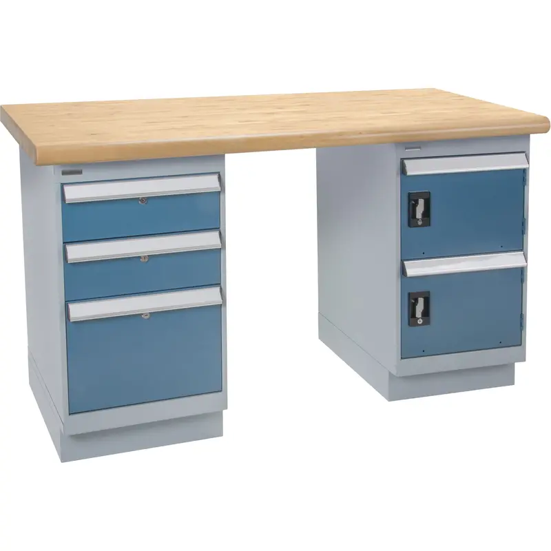 Heavy-Duty Workbench, Door & Drawers, 1500 Lbs. Cap., 72" W X 30" D, 34" H 1