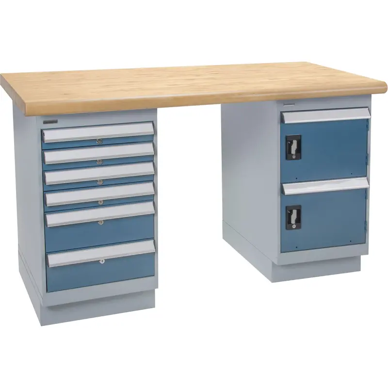 Heavy-Duty Workbench, Door & Drawers, 1500 Lbs. Cap., 72" W X 36" D, 34" H 1