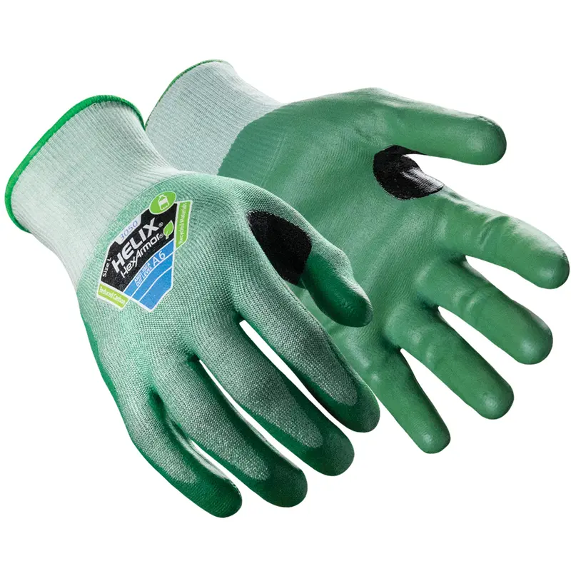 Helix® 3050 Cut-Resistant Gloves, Size X-Large/10, 18 Gauge, Nitrile Coated, Polyester/Fibreglass/Hppe Shell, Astm Ansi Level A6 1