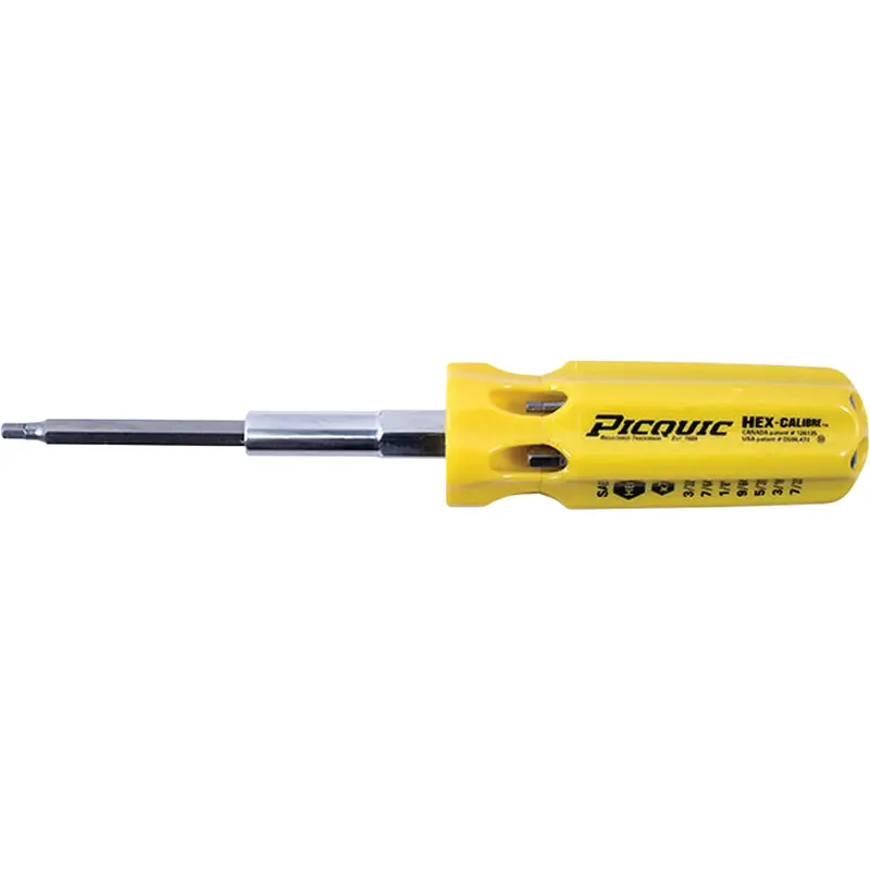 Hex-Calibre™ Sae Multi-Bit Screwdriver, Plastic Handle 1