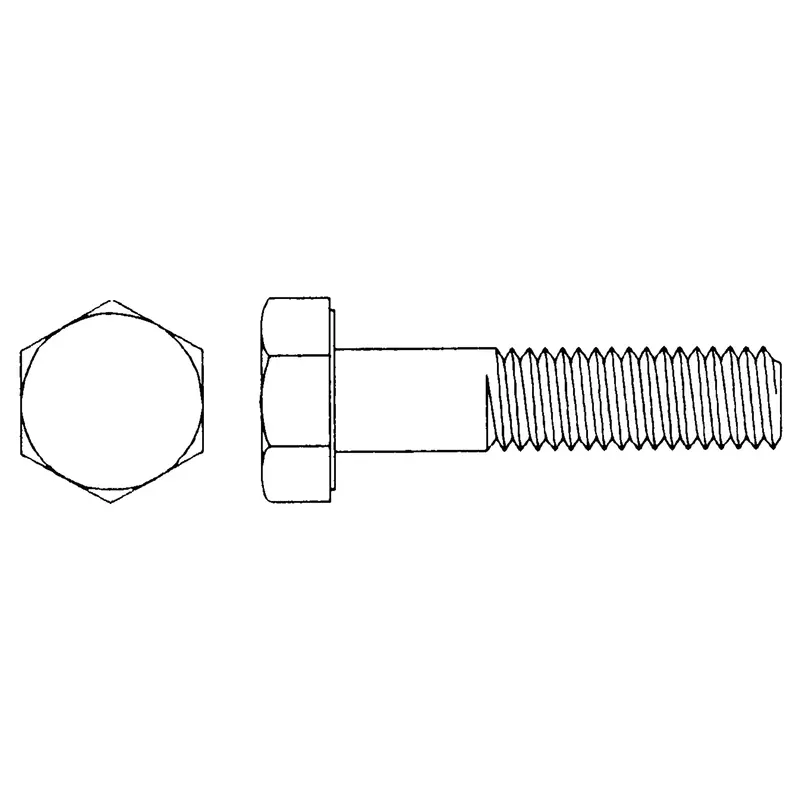 Hex Head Cap Screw, 5/16" Dia., 2-1/2" L, Zinc Plated, Coarse, Grade 5 1