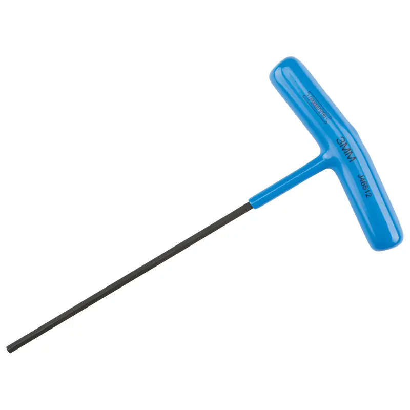 Hex Key - Metric, Hex End, 3 Mm X 6" L, T Handle 1