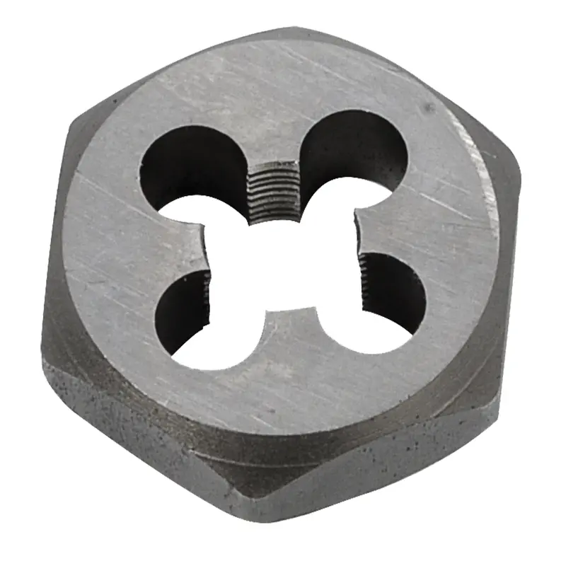 Hex Rethreading Die Nut, 1"/1-1/16" Dia., 1/8"-27 Thread, Carbon Steel/Chromium Steel 1