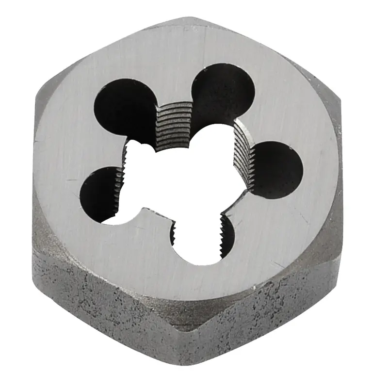 Hex Rethreading Die Nut, 1"/1-5/8" Dia., 1/2"-14 Thread, Carbon Steel/Chromium Steel 1