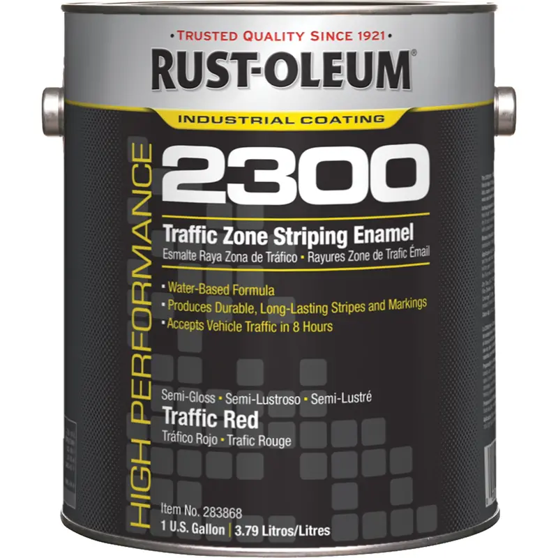 High-Performance 2300 System Traffic Zone Striping Paint, Red, Gallon 1