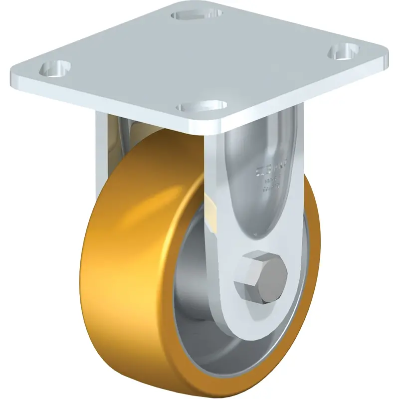 High-Quality Caster, Rigid, 4" (101.6 Mm), Polyurethane Elastomer, 550 Lbs. (249.5 Kg.) 1