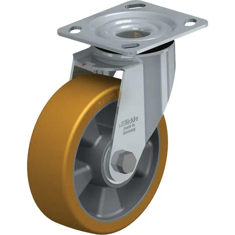High-Quality Caster, Swivel, 6" (152.4 Mm), Polyurethane Elastomer, 660 Lbs. (300 Kg.) 1