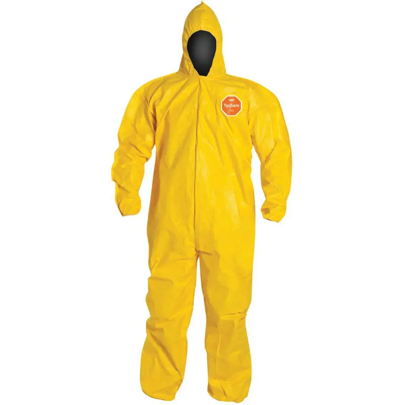 Hooded Coveralls, Tychem® 2000, Large, Yellow 1