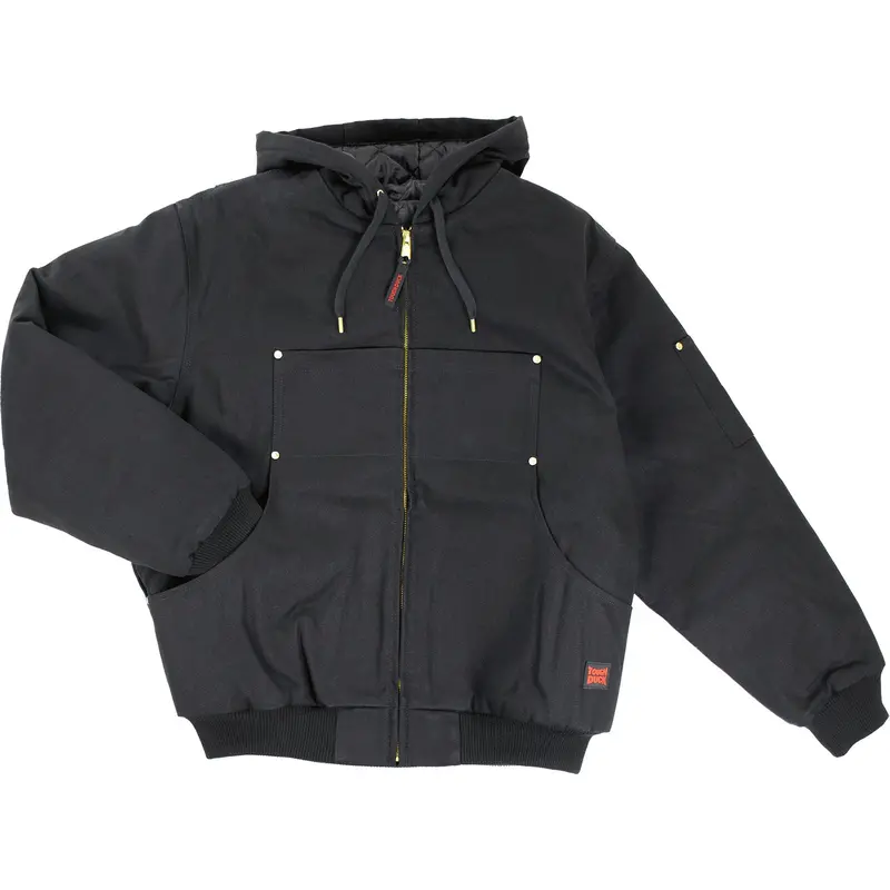 Hooded Duck Bomber Jacket, Men's, Large, Black 1