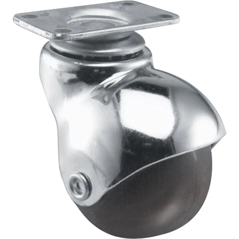 Hooded Round Ball Casters (600 Series), Swivel, 2" (51 Mm), Urethane, 75 Lbs. (34 Kg.) 1