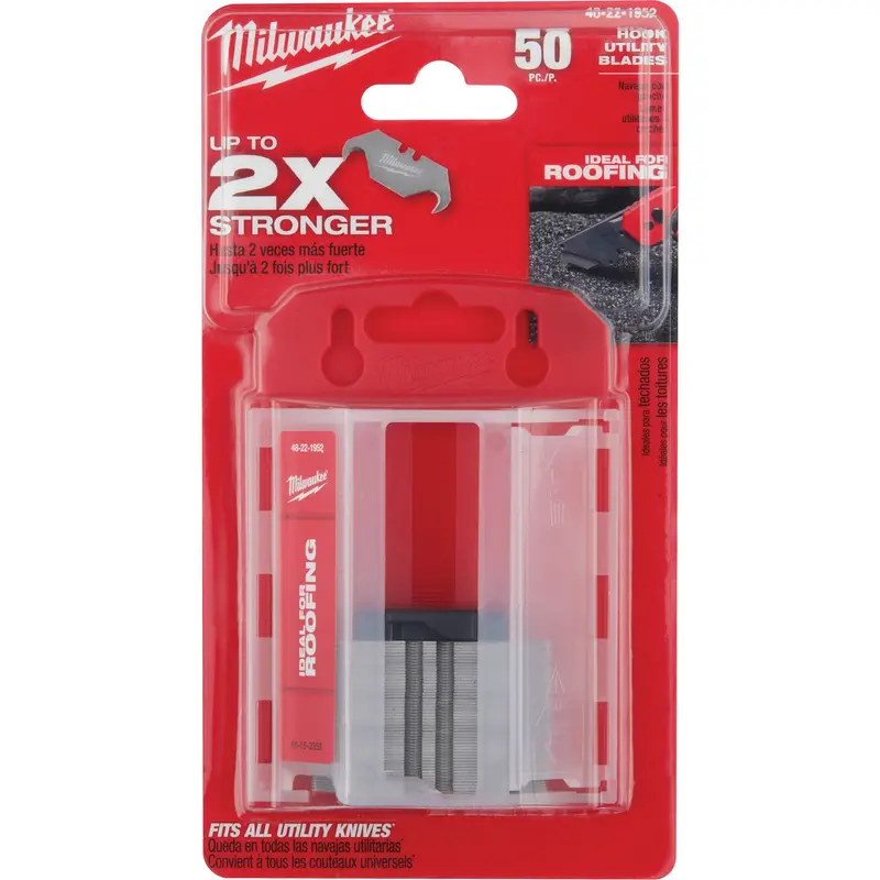 Hook Utility Knife Blades With Dispenser, Single Style 1
