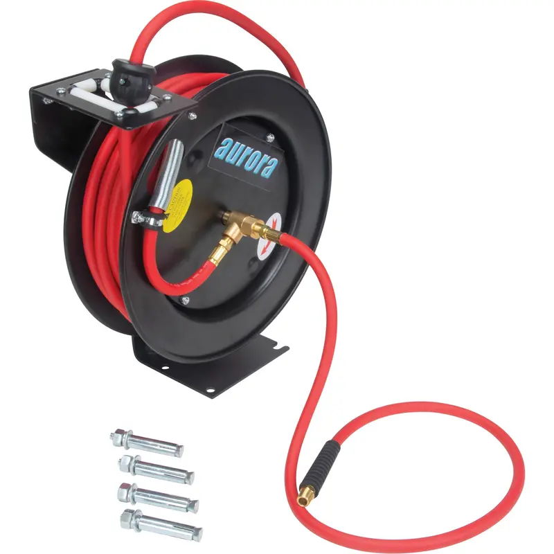 Hose Reel, Air/Water, 1/4" X 35', Single Hose, 300 Psi 1