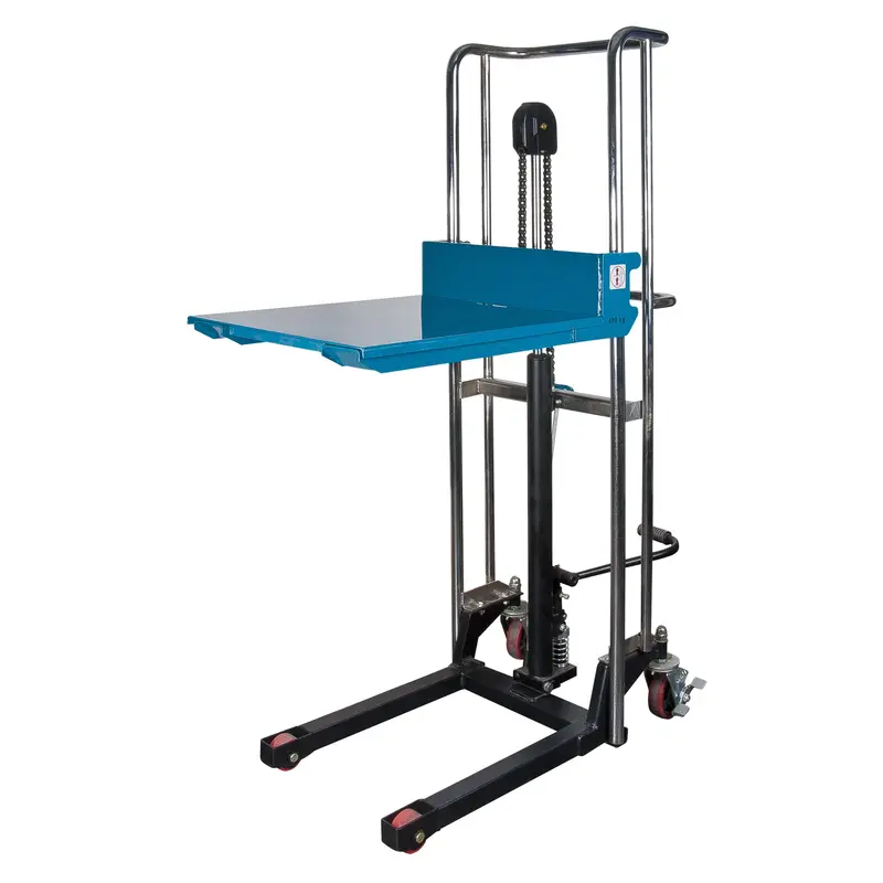 Hydraulic Platform Lift Stacker, Foot Pump Operated, 880 Lbs. Capacity, 60" Max Lift 1