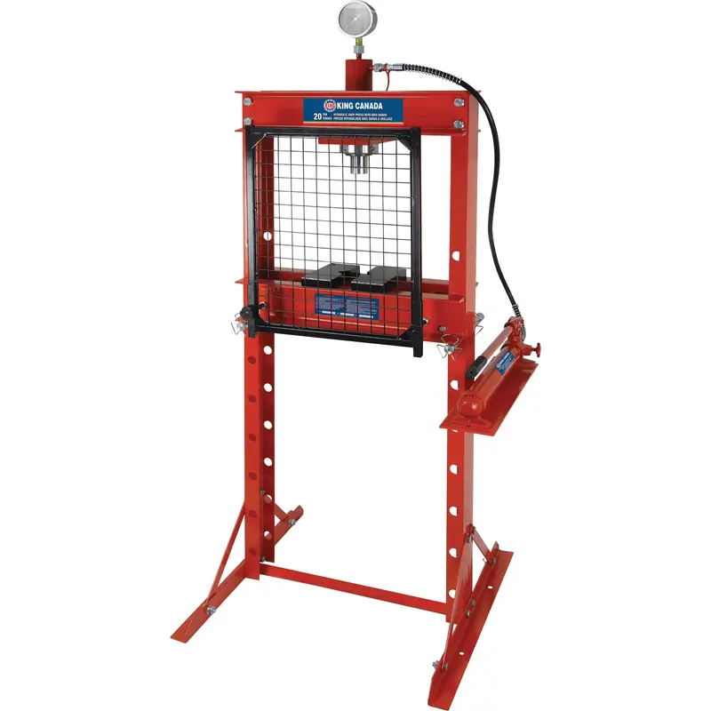 Hydraulic Shop Press With Grid Guard, 20 Tons Capacity 1