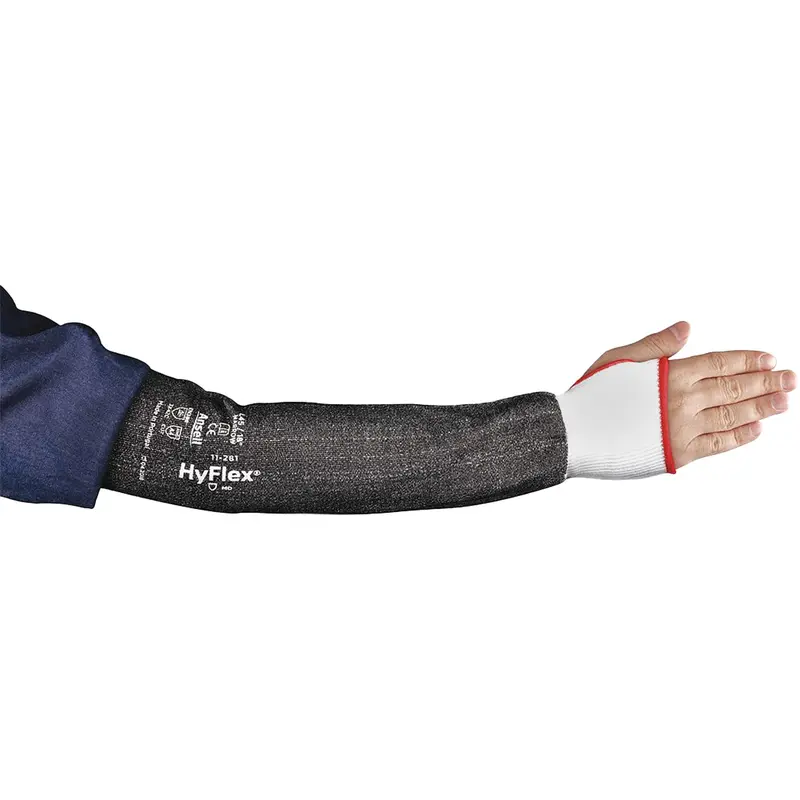 Hyflex® 11-281 Narrow Thumb Protective Arm Sleeve, Intercept™, 16", Astm Ansi Level A4, Grey 1