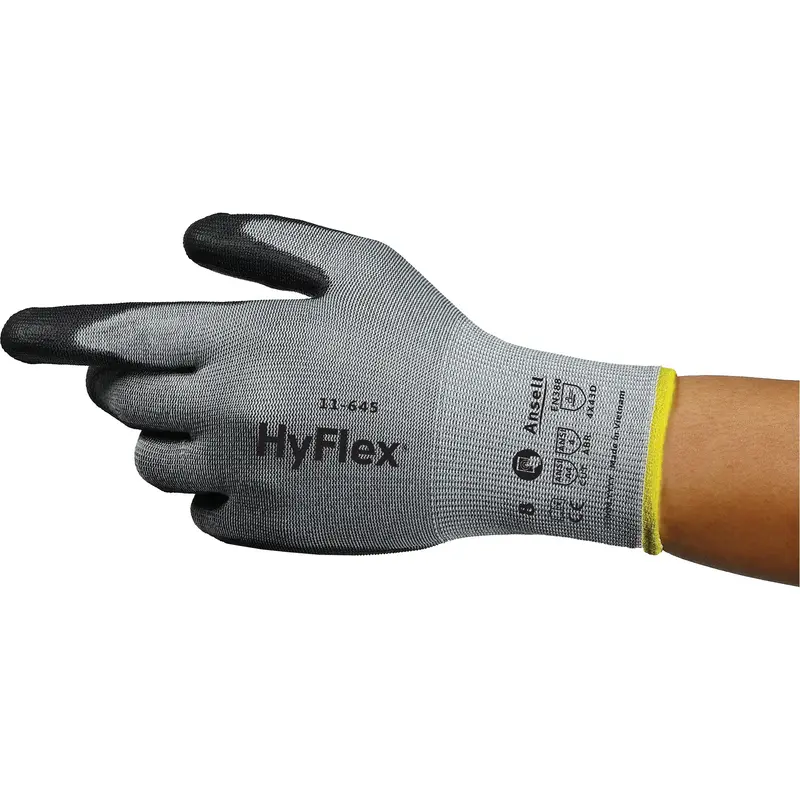 Hyflex® 11-645 Cut-Resistant Gloves, Size 10, 13 Gauge, Polyurethane Coated, Intercept™ Shell, Astm Ansi Level A4/En 388 Level D 1