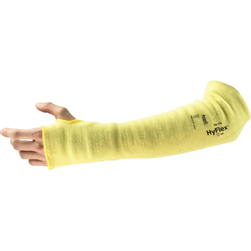 Hyflex 70-118 Arm Protection Sleeve, Kevlar®, 10", Astm Ansi Level A3/En 388 Level 3/En 388 Level C, Yellow 1