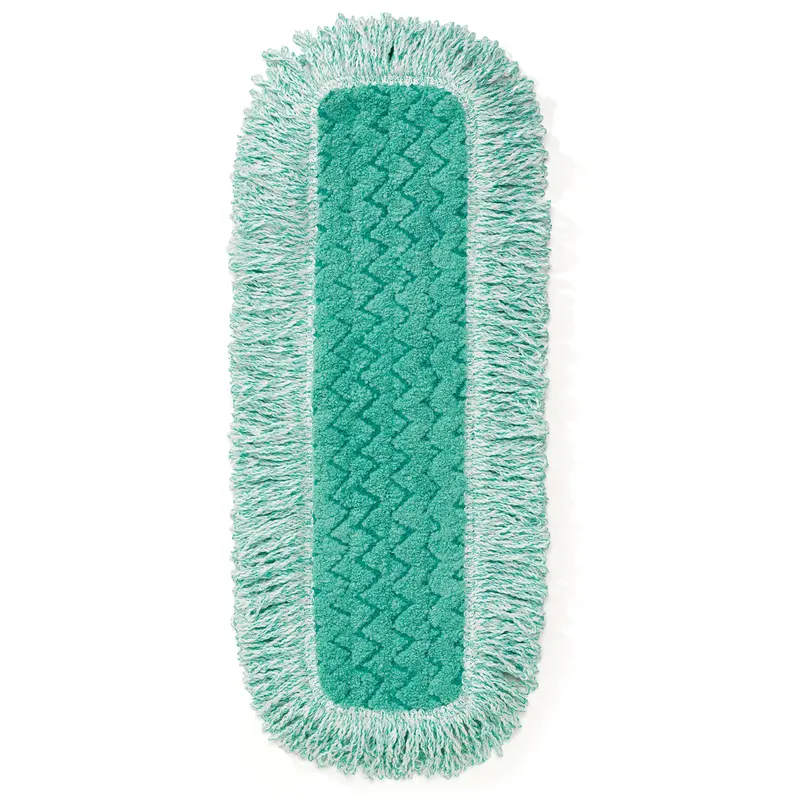 Hygen™ Dust Pads With Fringe, Hook And Loop Style, Microfibre, 18" L X 6" W 1