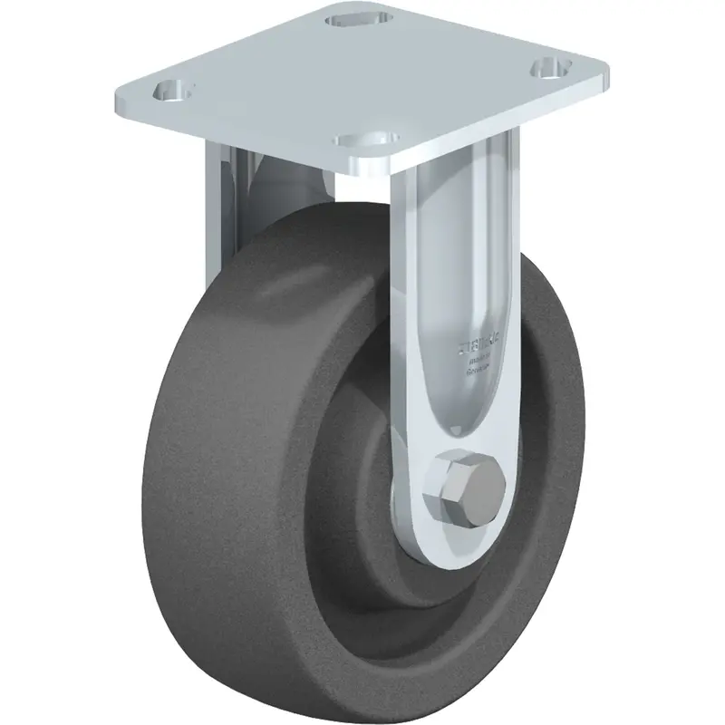 Impact-Resistant Caster, Rigid, 6" (152.4 Mm), Nylon, 1250 Lbs. (567 Kg.) 1