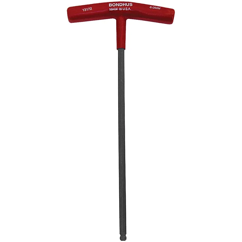 Individual Hex Keys - Metric, Hex End, 2.5 Mm X 6.8" L, T Handle 1