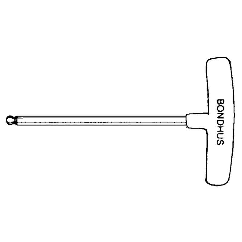 Individual Hex Keys - Sae, Ball End, 3/32" X 6" L, T Handle 1