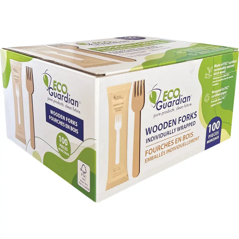 Individually Wrapped Wooden Forks 1