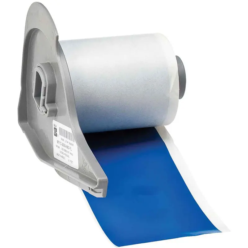 Indoor-Outdoor Label Printer Tape, Vinyl, Blue, 2" Width 1