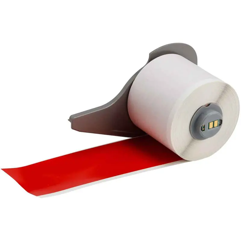 Indoor-Outdoor Label Printer Tape, Vinyl, Red, 2" Width 1