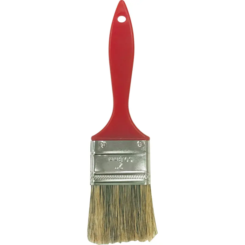 Industrial Grey Bristle Paint Brush, Bristle, Plastic Handle, 2" Width 1