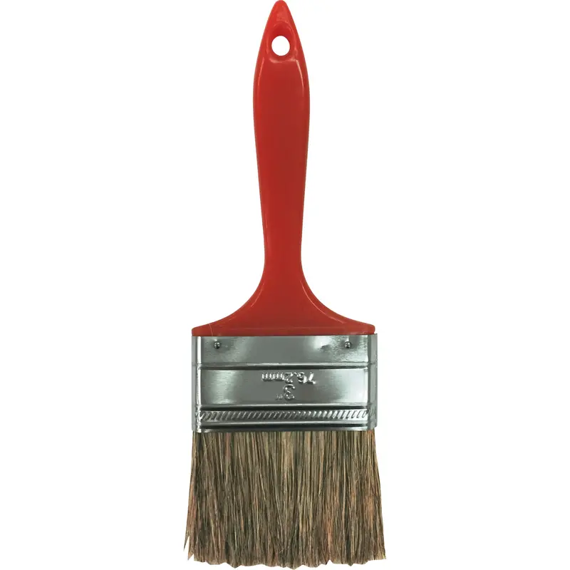 Industrial Grey Bristle Paint Brush, Bristle, Plastic Handle, 3" Width 1