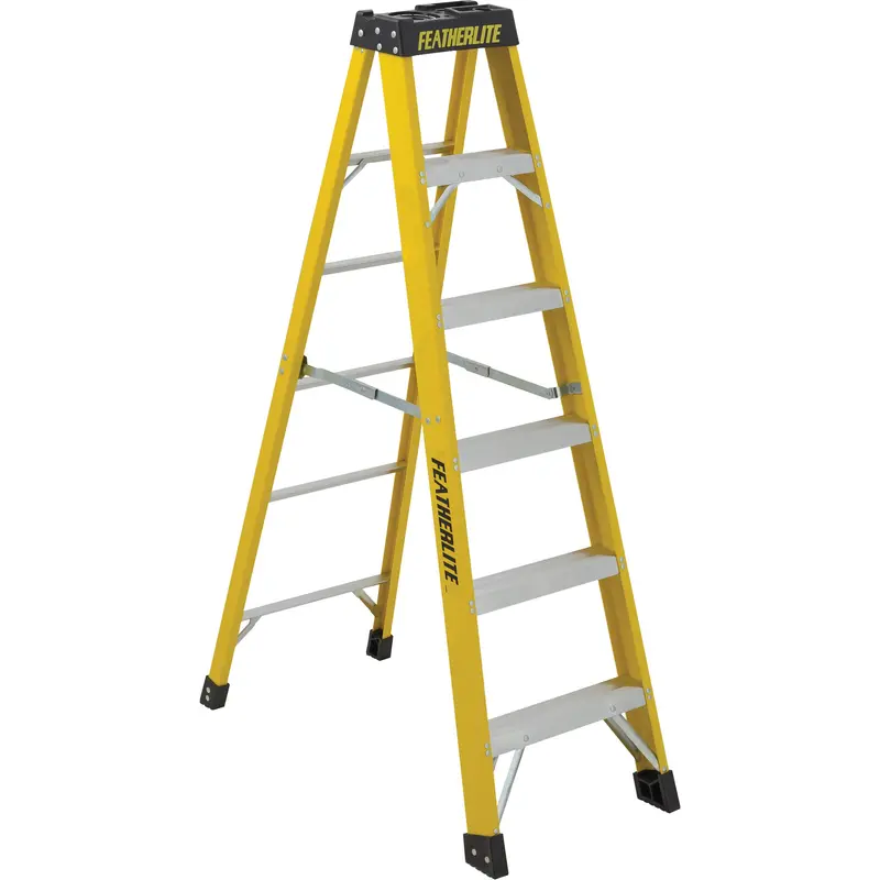 Industrial Heavy-Duty Stepladders (6900 Series), 6', Fibreglass, 300 Lbs. Capacity, Type 1A 1