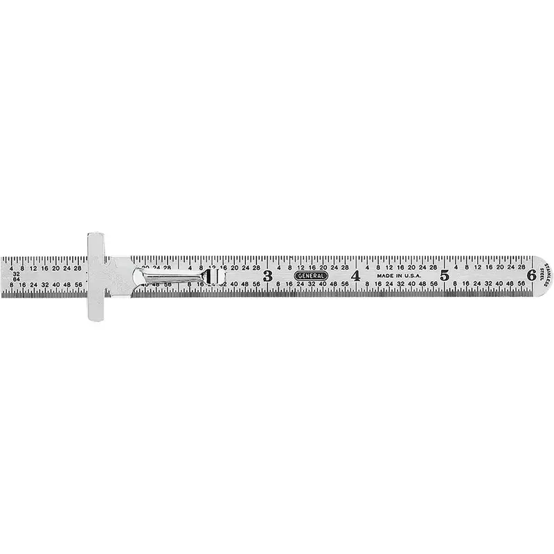 Industrial Precision Flexible Ruler, 6" L, Steel 1