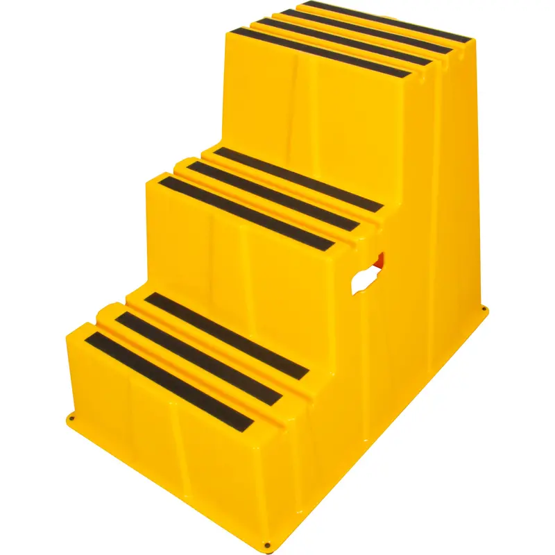 Industrial Step Stool, 3 Steps, 34-13/16" X 22-7/16" X 28-1/2" High 1