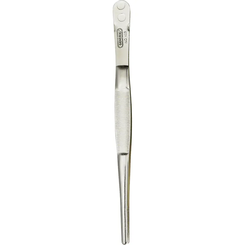 Industrial Tweezers With Blunt Serrated Tip 1
