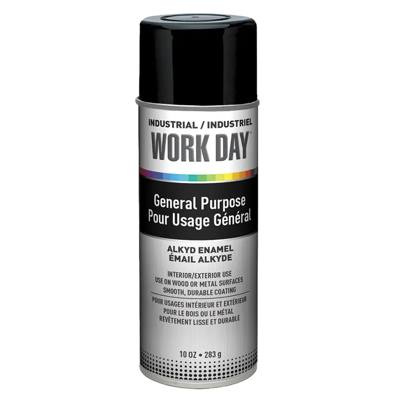 Industrial Work Day™ Paint, Black, Gloss, 10 Oz., Aerosol Can 1