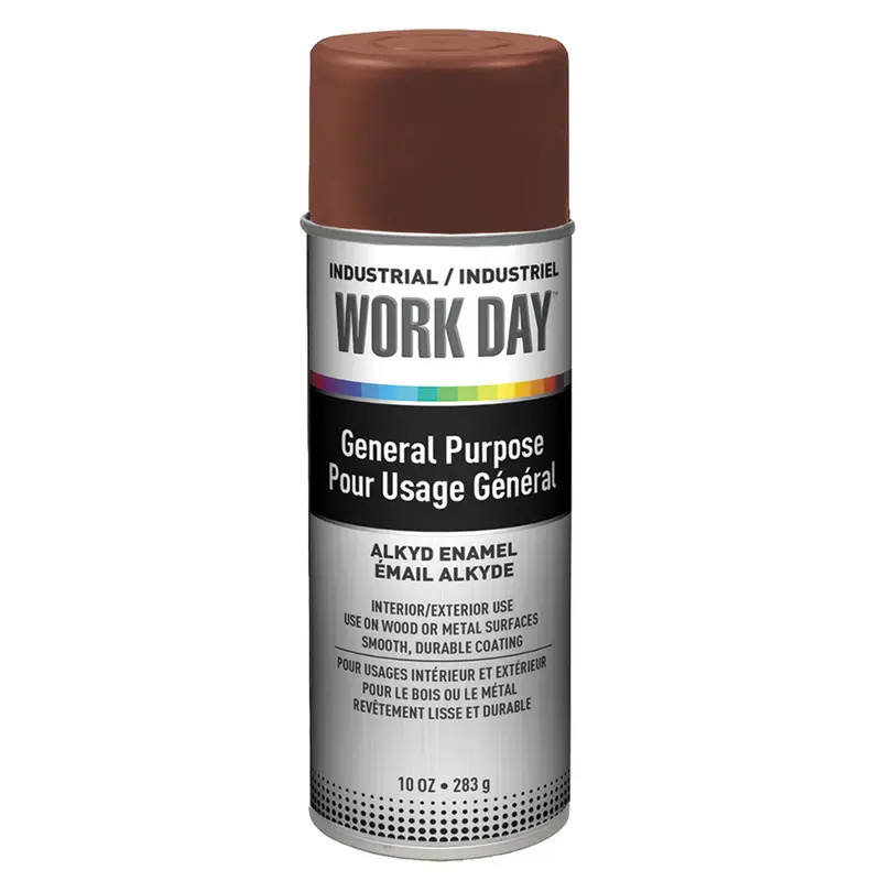 Industrial Work Day™ Paint, Brown, Gloss, 10 Oz., Aerosol Can 1
