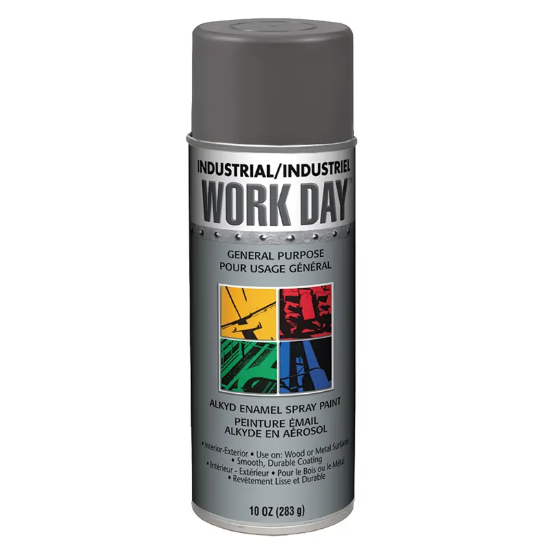 Industrial Work Day™ Paint, Dark Grey, Gloss, 10 Oz., Aerosol Can 1