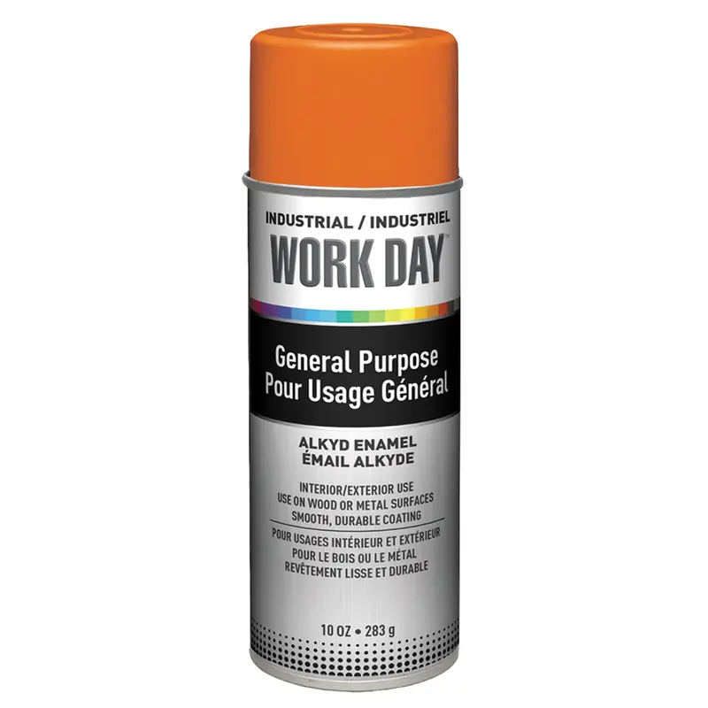 Industrial Work Day™ Paint, Orange, Gloss, 10 Oz., Aerosol Can 1