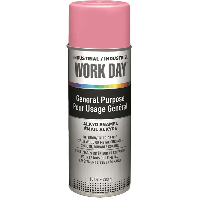 Industrial Work Day™ Paint, Pink, Gloss, 10 Oz., Aerosol Can 1