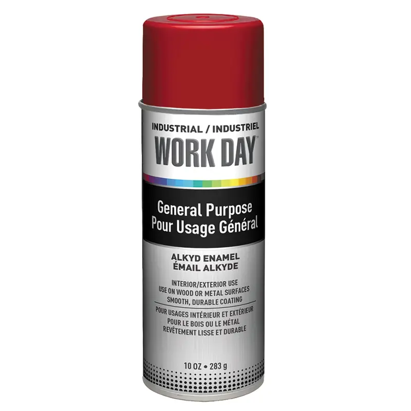 Industrial Work Day™ Paint, Red, Gloss, 10 Oz., Aerosol Can 1