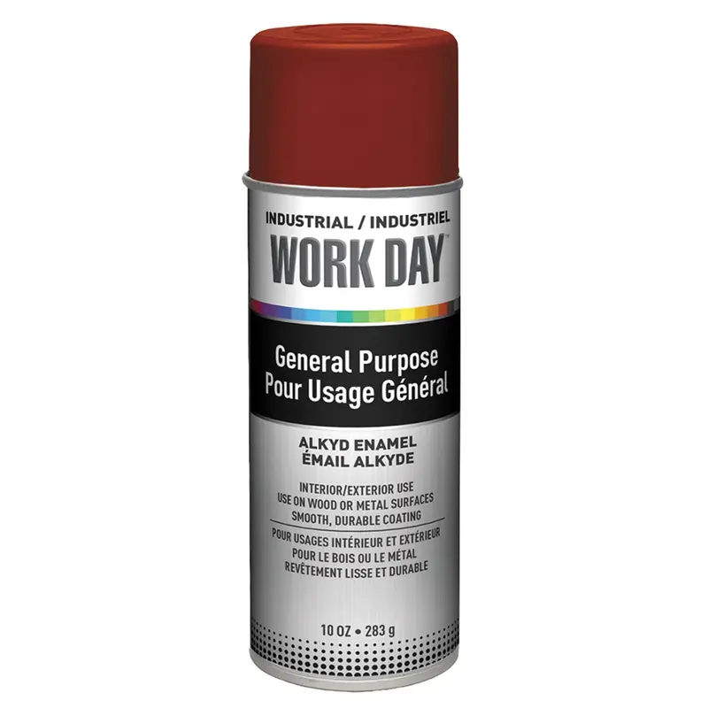 Industrial Work Day™ Paint, Red, Very Flat, 10 Oz., Aerosol Can 1
