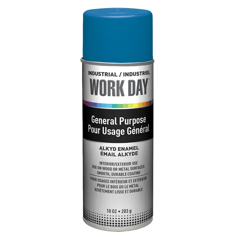 Industrial Work Day™ Paint, Rue Blue, Gloss, 10 Oz., Aerosol Can 1