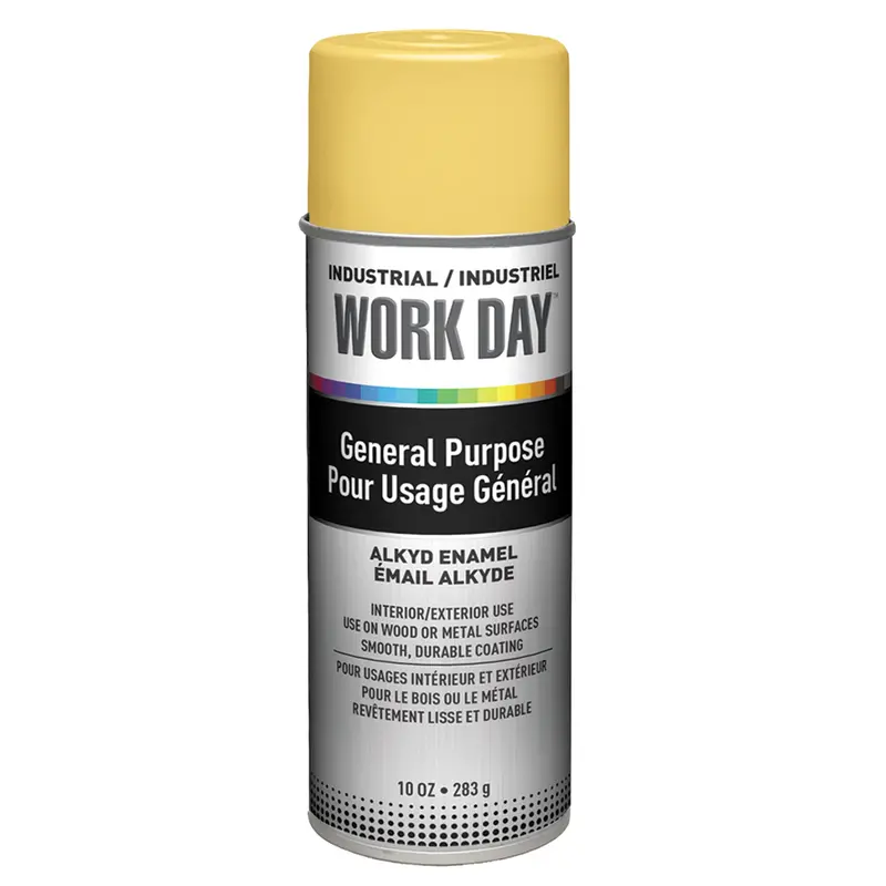 Industrial Work Day™ Paint, Yellow, Gloss, 10 Oz., Aerosol Can 1