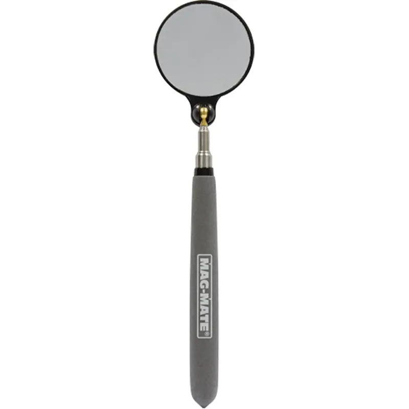 Inspection Mirror, Circular, 2-1/4" L X 2-1/4" W, Telescopic 1