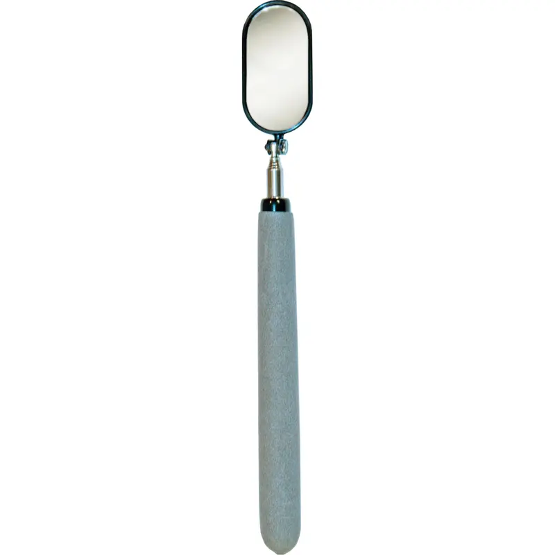 Inspection Mirror, Oval, 1-1/2" L X 1-1/4" W, Telescopic 1
