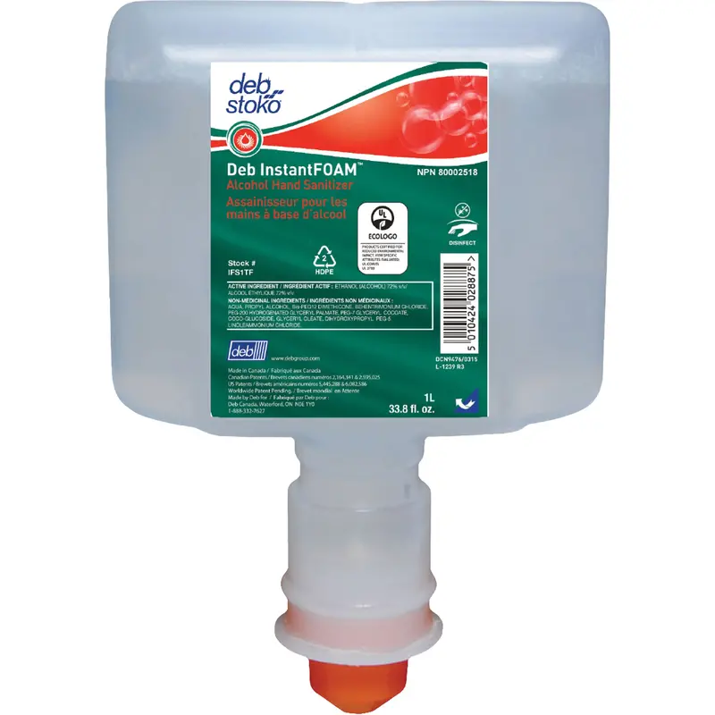Instantfoam® Sanitizer, 1000 Ml, Cartridge Refill, 72% Alcohol 1