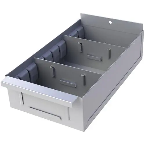 Interlok Boltless Shelving Shelf Box, Steel, 5-5/8" W X 12" D X 4-3/4" H, Green 1