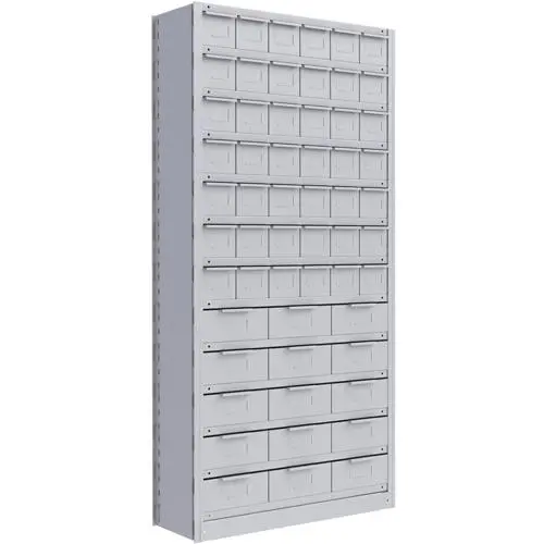 Interlok Shelving Unit, Steel, Boltless, 800 Lbs. Capacity, 36" W X 76" H X 18" D 1