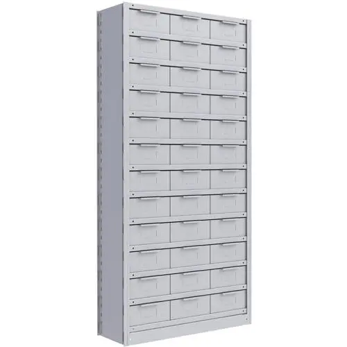 Interlok Shelving Unit, Steel, Boltless, 800 Lbs. Capacity, 36" W X 76" H X 18" D 1